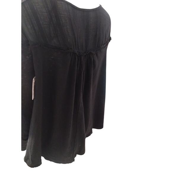 We the Free Down Under Womens size XS Oversized Grungecore Distressed Henley Top - Picture 8 of 12